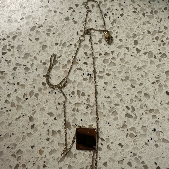 SarahChloe Square “S” Initial Necklace - Picture 3 of 5